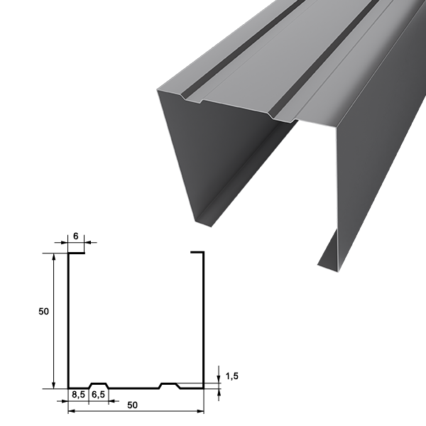 Профиль 50х50 (3000х0,3; Отб. нет; Цинк)